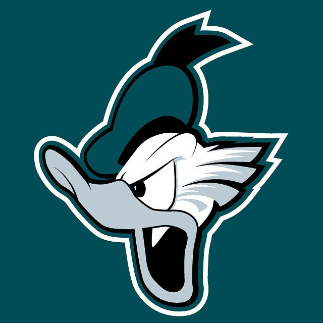 Donald the Philadelphia Eagle logo iron on transfers